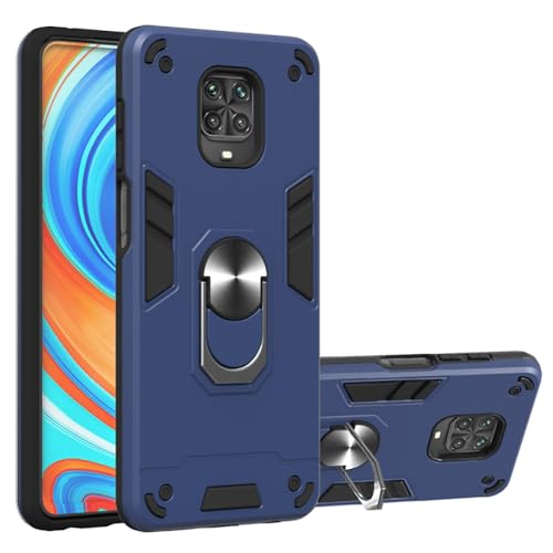 Image of amazon basics Kickstand Mobile Cover (360 Rotating Ring Holder) for Mi Redmi Note 9 Pro /Note 9 Pro Max /Poco M2 Pro (Blue)