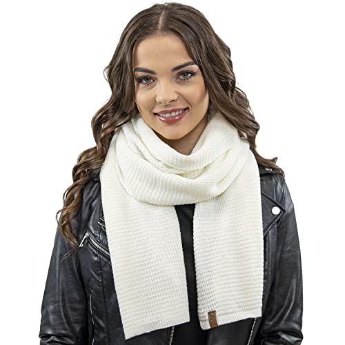 Vivisence Bufanda Clásica Para Mujeres 7041S, Beige Claro,Talla Única