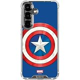 Skinit Clear Phone Case Compatible with Galaxy S26 Plus - Officially Licensed Marvel Captain America Shield Design