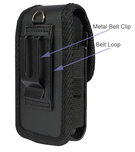 Wireless Protech Case Compatible With Cat S22 Flip Phone, Leather Pouch With Metal Belt Clip Holster #TOP3