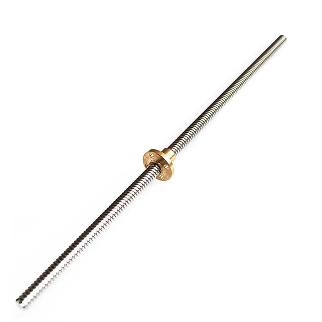 1 Stück T5 Leitspindel Picth 1 mm 2 mm, Länge 100/200/400/500/800/1000 mm Gewindestange, for 3D-Drucker + Messingmutter(1000mm)