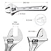Jetech 8-Inch Adjustable Wrench - Professional Heavy Duty Spanner Chrome Vanadium Steel Shifter Spanner with Metric Scale Wide Caliber Opening