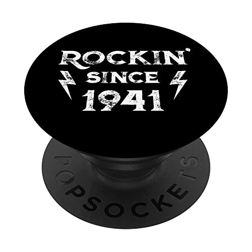 81 Años: Classic Rock 1941 81 Cumpleaños PopSockets PopGrip Intercambiable
