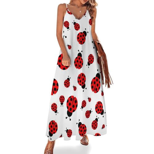 Robe longue pour femme été sans manches Coccinelle pour la plage