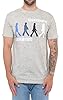 The Beatles T Shirt Abbey Road Colours Band Logo Official Unisex Dip Dye Grey S #2