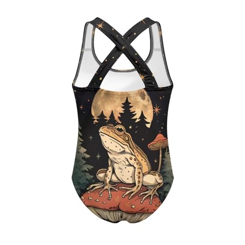 Image of Girls One Piece Cat Swimsuits Quick Dry Cartoon Beach Bathing Suit Crossback Swimwear for Kids 5-14 Years