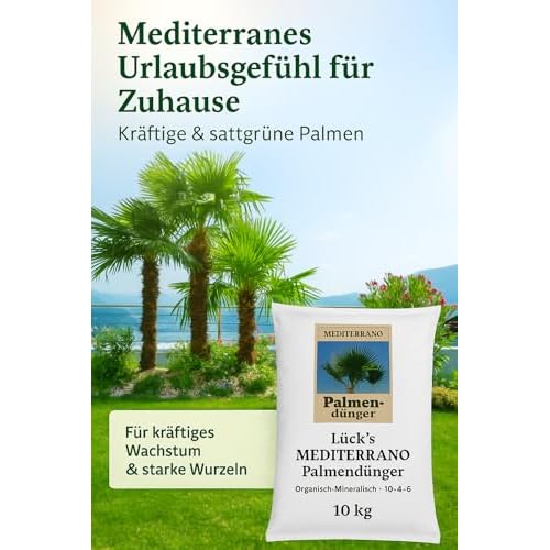 Mediterrano Palmendünger, Hanfpalmendünger,Trachycarpus fortunei düngen,Trachy Dünger,Wagnerianus Dünger Freilandpalmendünger 10 Kg Original