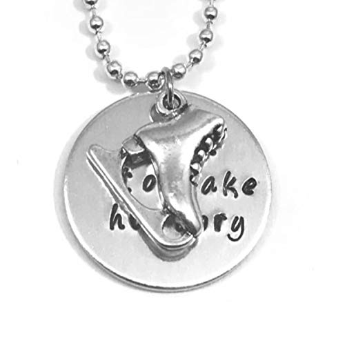 Miniatura 2 de Born To Make History Hand Stamped Yuri On Ice with Skate Charm Necklace