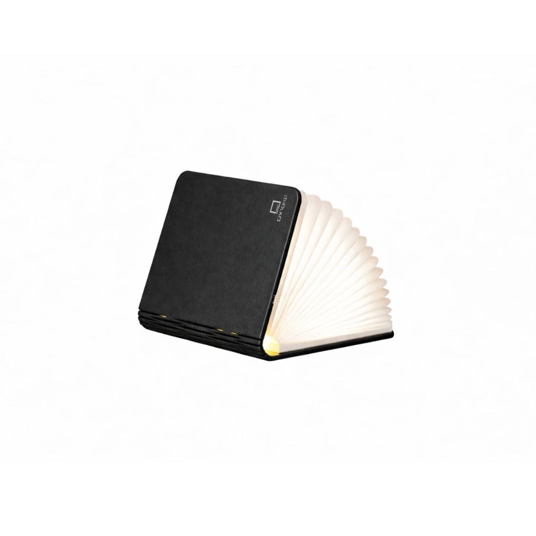 Gingko Walnut Finish, Maple Finish, Lunar White, Coral Red, Lagoon Teal, Space Black Super Mini Smart Book Light – Palm Edition (Space Black) | Usb-C Rechargeable Portable Led Book Light, Foldable Magnetic Design, Warm Ambient Reading Lamp