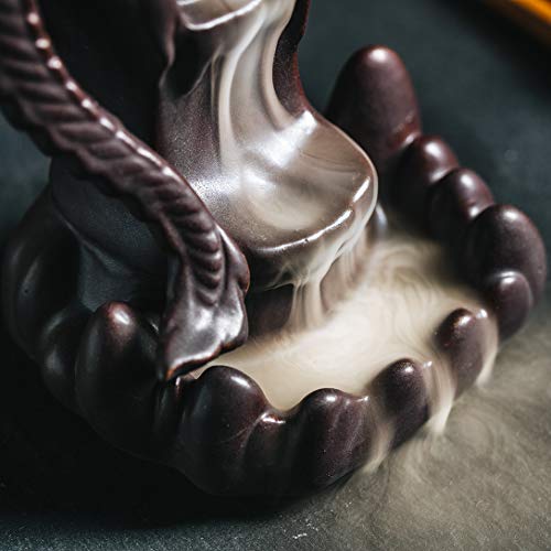 Porta incenso in ceramica drago con 100 coni