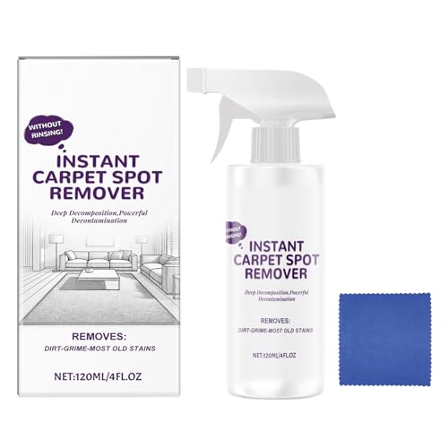Spray Limpiador de Alfombras - Eliminador de Manchas de Mascotas 120 ml para Alfombra - Elimina Suciedad Secado Rápido para Sofá Colchón Auto