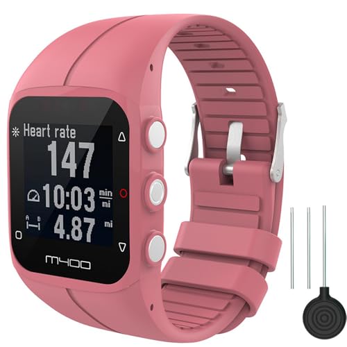 GoodZwetch Pulsera de repuesto compatible con pulsera Polar M400/M430, pulsera de fitness, correa de silicona, correa de reloj suave para hombre y mujer