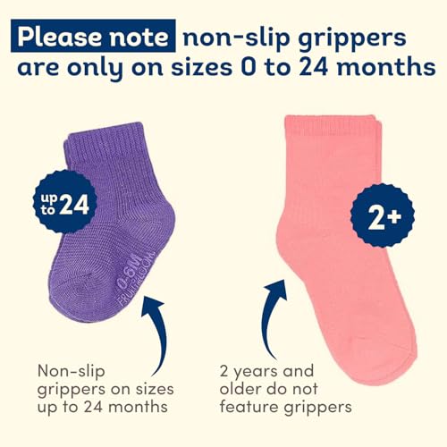 Image of Fruit of the Loom Baby 14-Pack Grow & Fit Flex Zones Cotton Stretch Socks - Unisex, Girls, Boys