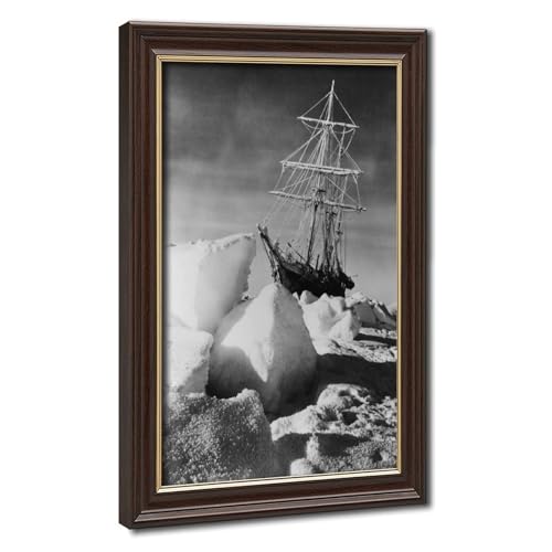 Toile vintage de qualité supérieure The Endurance Trapped by Ice - Cadre suspendu chic