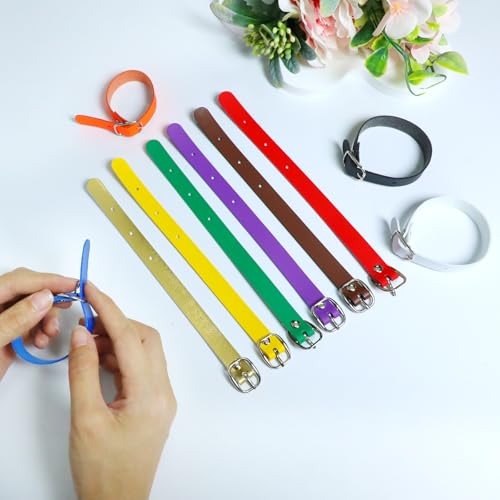 Image of 10-Pack Luggage Straps - Adjustable 7.59 Inch (19.3cm) Replacement Belts with Metal Buckle, 10 Colors for Luggage Tags, Pass Holders, Watch Bands & Travel Accessories