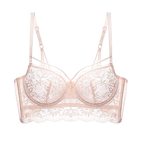 Bralette à bretelles WENJUN soutien-gorge push-up dentelle chair