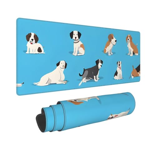 Tapis de souris de jeu beagle 80x30,5 cm imperméable antidérapant