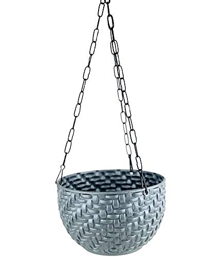 Image of Bianco Multicolor Round Rattan Woven Plastic Flower Hanging Planter /Beautiful Round Gamla Pot /Flower Hanging Pot (Pack of 3)