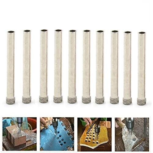 Brocas de diamante para seco NUSHKI, 10 piezas, 5 mm, para perforar granito, mármol, cerámica, baldosas y vidrio miniatura 5