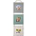 Excello Global Products Rustic Three Picture Frame: Holds Three 3x3 Photos, Hand Painted, Shabby Chic, Driftwood, Barnwood, Farmhouse, Reclaimed Wood Picture Frame.