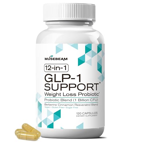 musebeam GLP-1 Support Probiotic Weight Loss Supplement - Women Men GLP1 Support with Berberine - Appetite Suppressant Hunger Control Metabolism Fat Burn & Gut Health Support