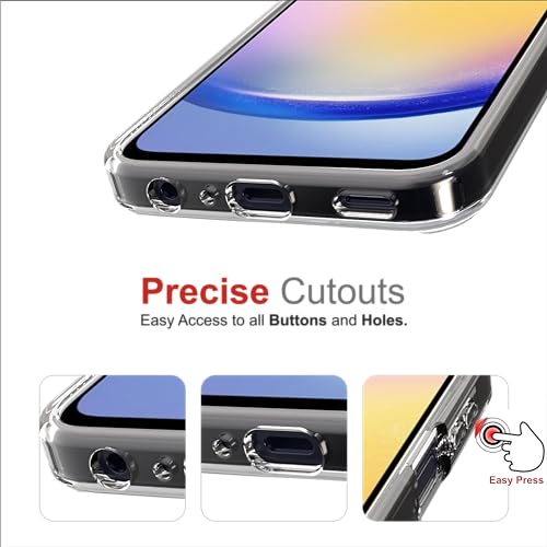 Image of Thermoplastic Polyurethane Clear Case For Samsung Galaxy A25 5G,[Anti-Yellowing Technology] [Military Grade Drop Protection] Shockproof Slim Hybrid Phone Case -Crystal Clear