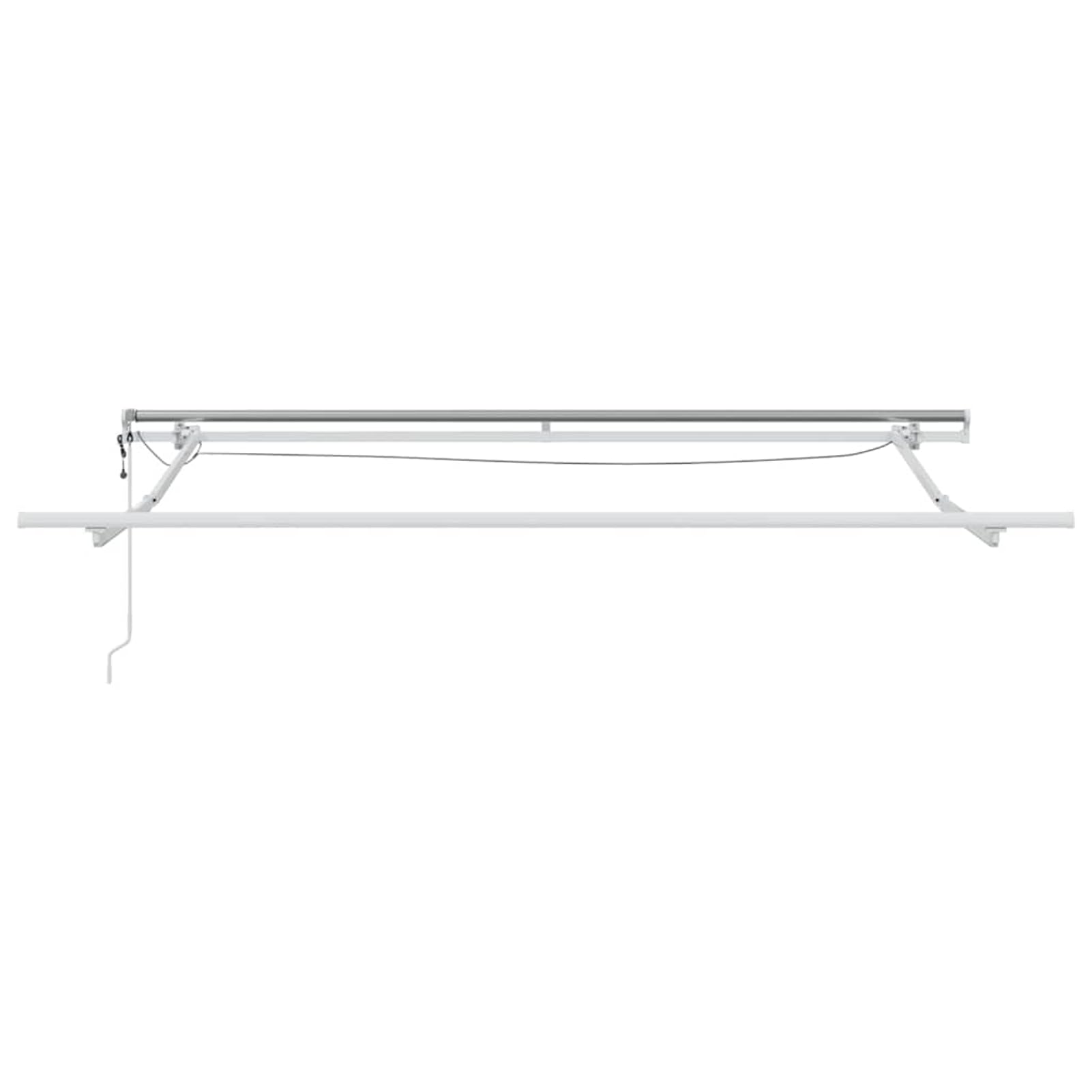 Gelenkarmmarkise 300x250 cm mit & Windsensor Polyester PU-beschichtet, anthrazit-weiß, für Privat & Gastronomie