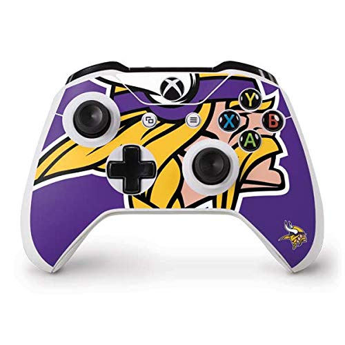 Skinit Decal Gaming Skin Compatible with Xbox One S Controller - Officially Licensed NFL Minnesota Vikings Large Logo Design