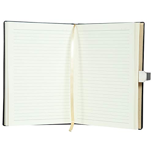 Image of Kitabby Legacy Interlock - A5 Hard Bound Notebook with Pen - Black