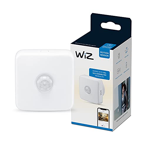 WiZ Indoor Motion Sensor - Pack of 1 - Sets Your Lights to Turn On and Off - Connects to Your Existing Wi-Fi 2.4Ghz - Works with WiZ Connected Products - Batteries Included - White by WiZ - Used condition - CA$23.34
