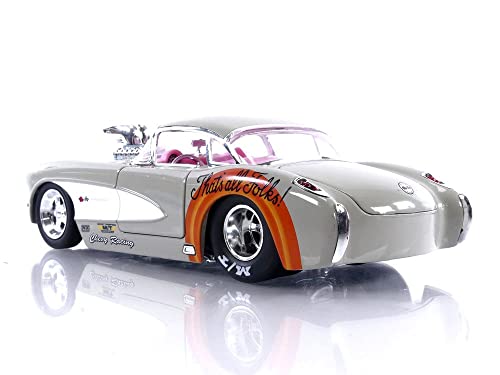 Jada Looney Tunes 1:24 Chevrolet Corvette 1957 y Figura Bugs Bunny miniatura 3
