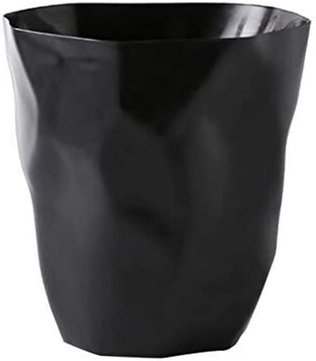 Cestino per la Carta, Cestino Spazzatura Design Moderno Cestino Gettacarte Che per la Raccolta Rifiuti (Nero Grande)