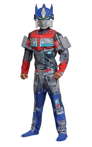 Optimus Prime Muscle Costume for Kids, Official Transformers Rise of