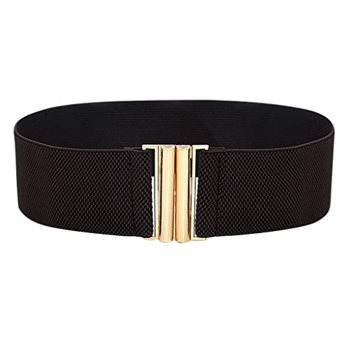 Duohropke Cinturón elástico de cintura elástica tejida de paja de moda para mujer, cinturón de paja para mujer, cinturón de verano bohemio para mujer, cinturón de cintura elástica tejida de paja,