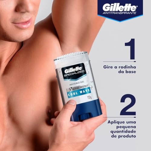 Gel Antitranspirante Gillette Cool Wave 113g glide