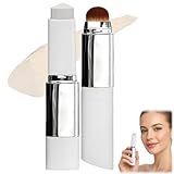 IWIDYA Base Maquillaje Barra Chartming Con Brocha,Crema Blanca Cambia De Color,Corrector Alta Cobertura,Resistente Agua Y Al Sudor,Base coreana,Cobertura Profesional,(Blanco marfil)-(B)