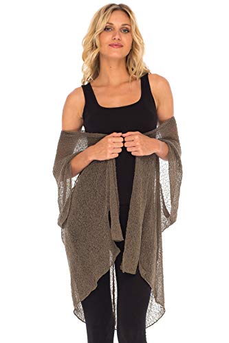 Cárdigan largo de punto calado y transparente estilo boho 4
