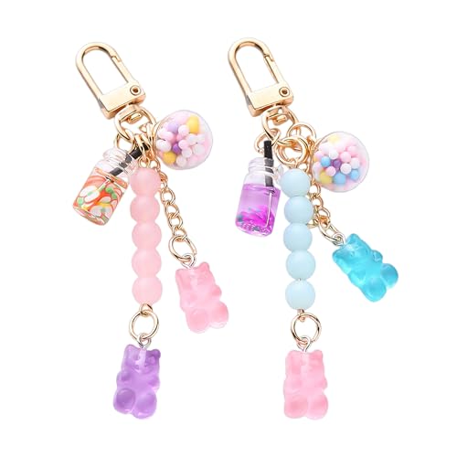 NYGGTYK 2 Colgantes de Osito Con Forma de Corazón Para Niñas, Llaveros Mini...