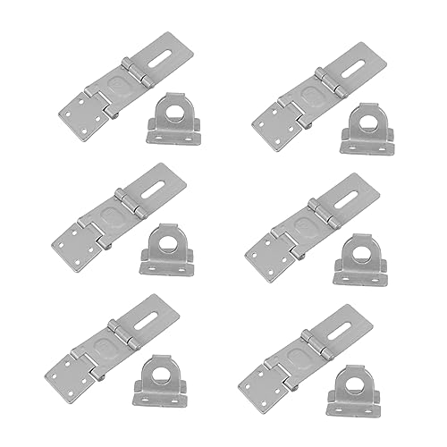 Uonlytech 6 Piezas Hebilla de ángulo recto de 90 grados door lock cierre perillas de las puertas cerrar cerradura puerta cerrojo de puerta pasador de seguridad de bisagra planchar