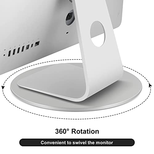Image of 360 Rotation Monitor Swivel Base Computer Screen Monitor Stand | Flat Panel Turntable Rotating Swivel Base for Mac Laptop Potted Plants, Arts Crafts Display Stand