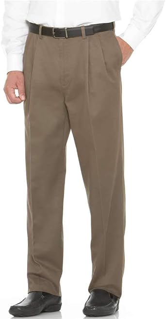 Savane Mens Flat Front Performance Chino Pant Shale