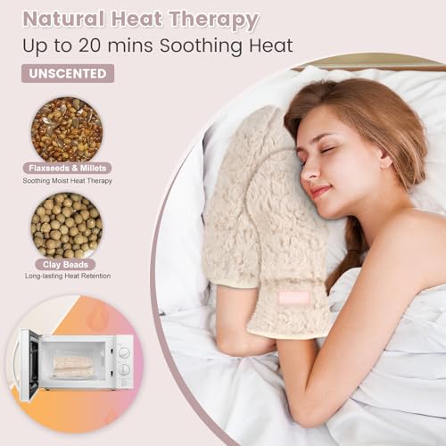 Coussin chauffant mains SuzziPad beige micro-ondes pour thermothérapie