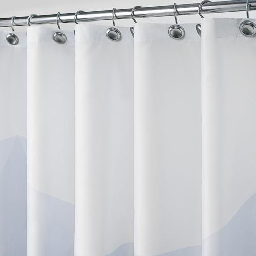 Sunlit Design Extra Long Shower Curtain, Popular Shower Curtain, Ombre Blue Fabric Shower Curtains for Bathroom Decor, Contemporary Bathroom Curtains，72" W x 84" H by Sunlit - Used condition - Image 2