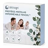 DOLCI SOGNI Protège-Matelas Imperméable en Fibre Naturelle Tencel...