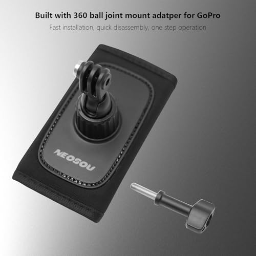 Backpack Strap Mount for GoPro, Shoulder Belt Bag Holder Chest Head Neck View POV Accessories Compatible with DJI Osmo A - Additional View