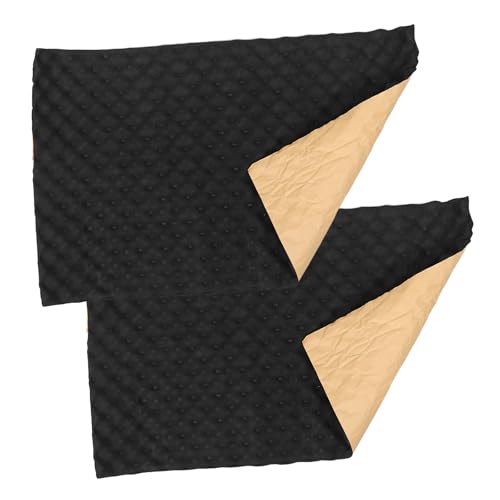 Tapis isolant phonique voiture lot de 2 plaques en mousse noire 50x80cm