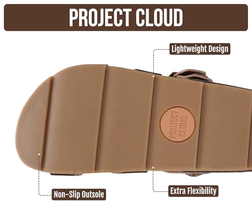 Image of Project Cloud Platform Sandals Women - Strappy Wedges with Comfortable Plush & Soft Insole - Lightweight & Non Slip Platform Sandals for Women 2026