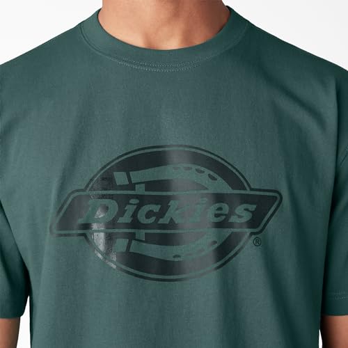 Dickies Men's Short Sleeve Heavyweight Logo T-Shirt, Mallard Green, S - image 3