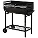 Produktbild Outsunny Grillwagen, Grillstation, Standgrill mit Windschutz, 2 x Grillrost, 3-stufig höhenverstellbar, Metall, Schwarz, 90 x 45 x 96 cm