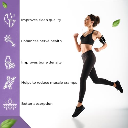 Health Veda Organics Magnesium Glycinate Supplement 550 mg | 60 Veg Capsules for All Adults | Supports Sleep, Relaxation & Muscle Recovery